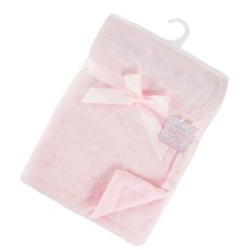 FBP210-P: Pink Star Embossed Flannel Wrap